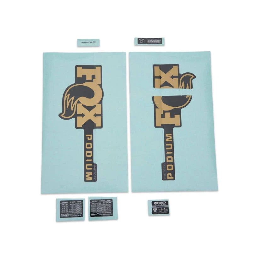 Set Sticker Horquilla Fox Podium 2026 Kashima Grey Logo