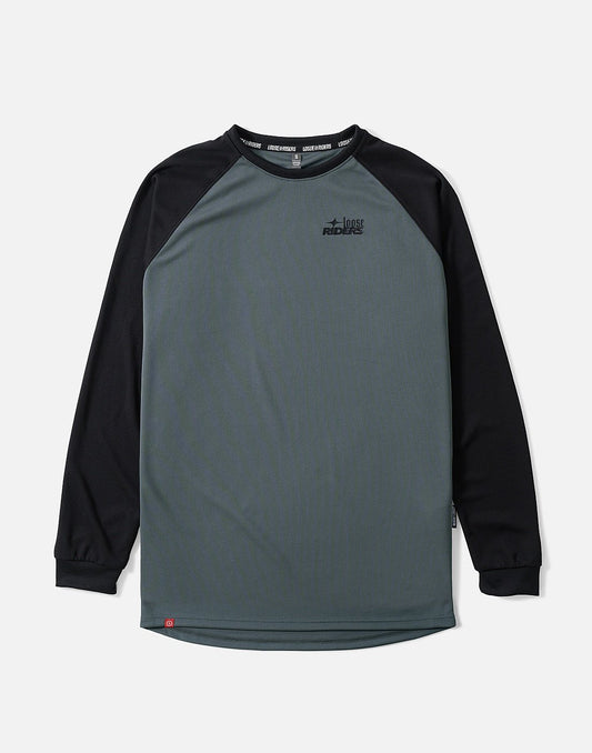 Polera Ess. Grey Black Loose Riders